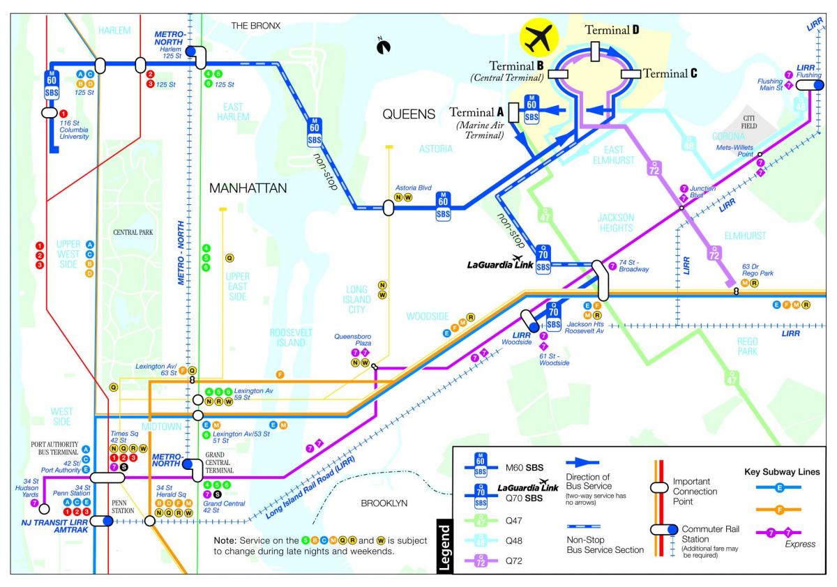 mapa na m60 bus