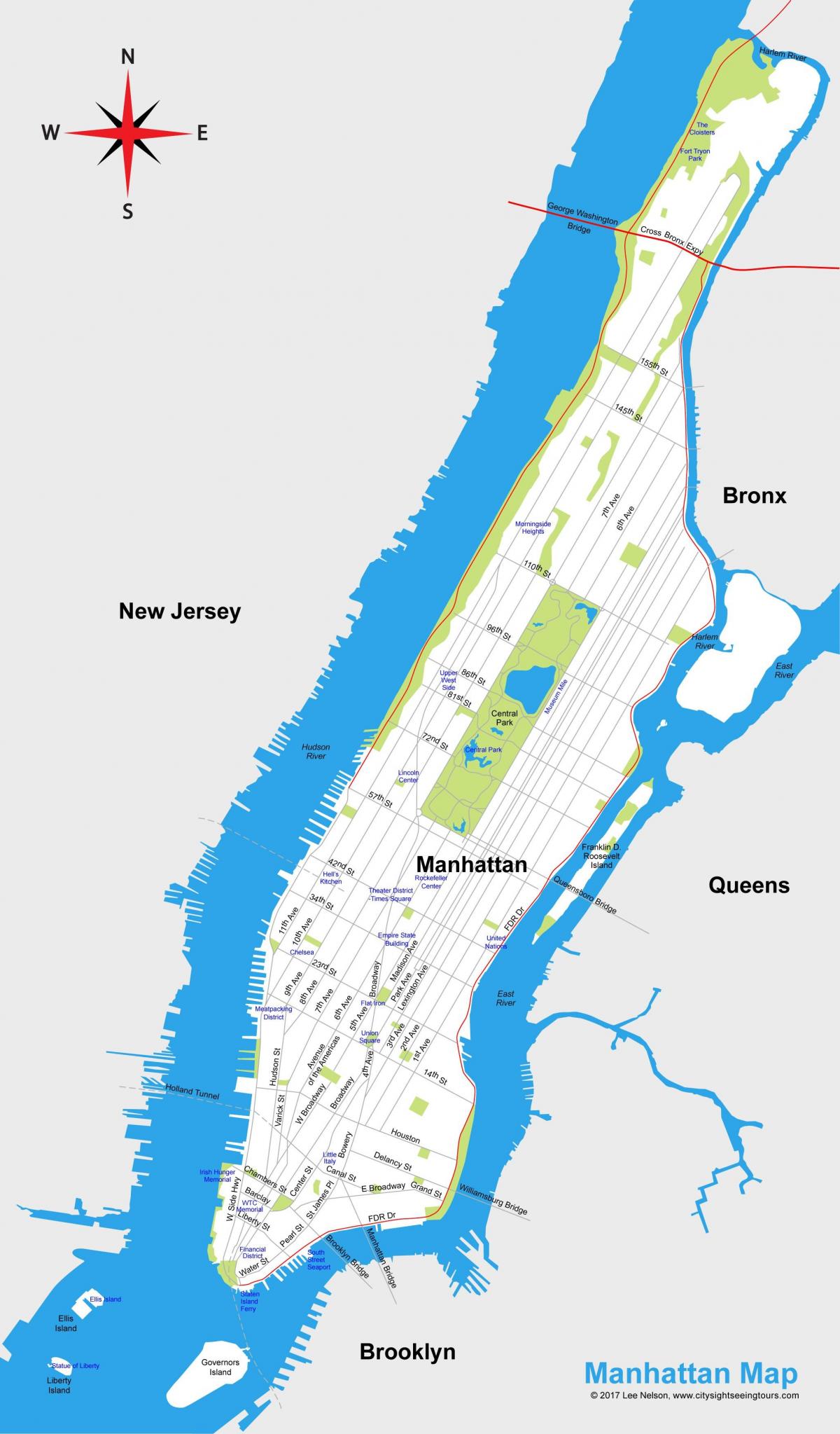 Manhattan grad mapu printable