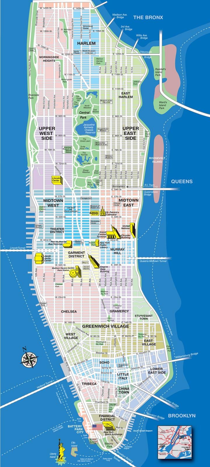 mapa puteva u Menhetnu