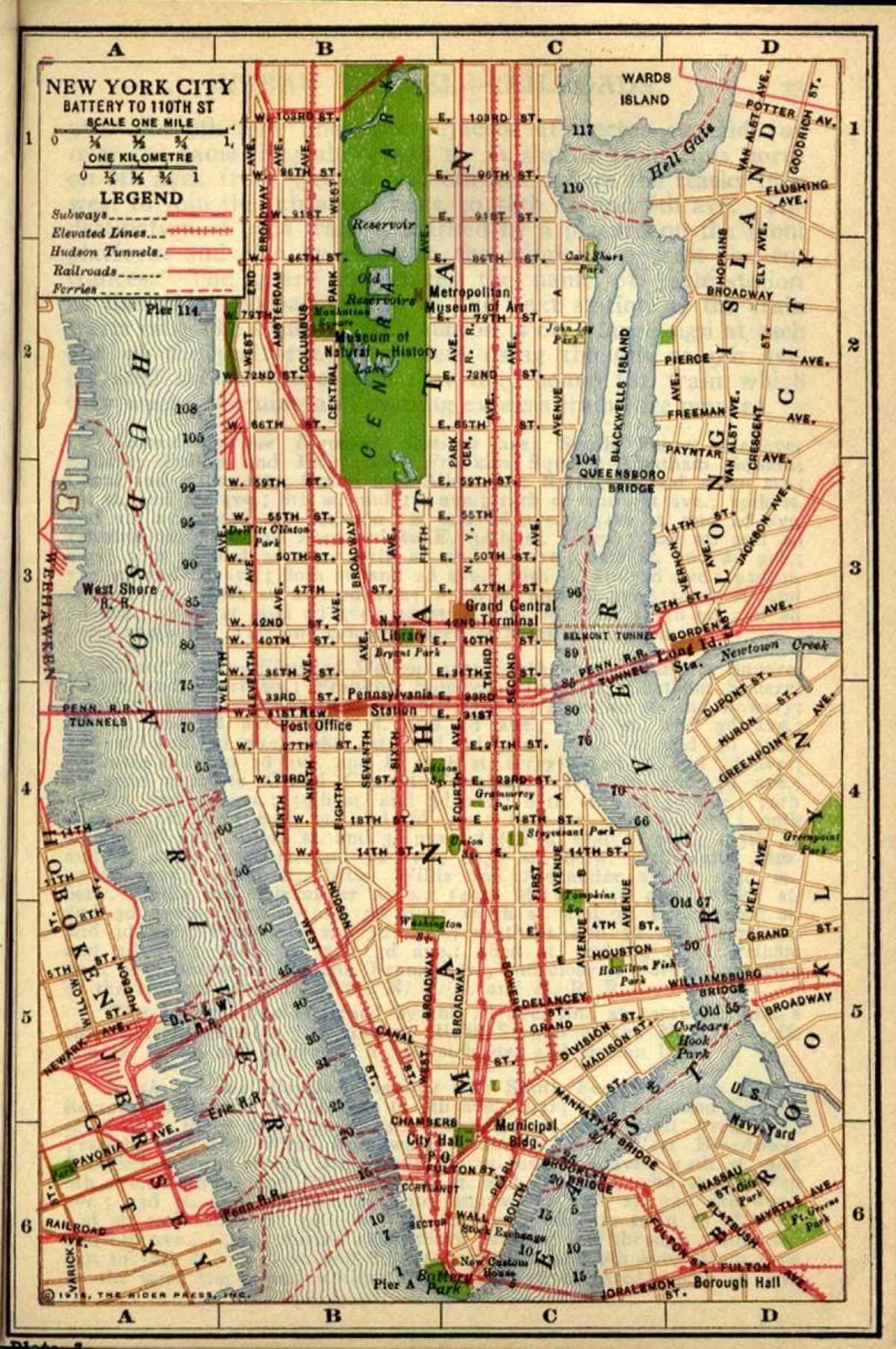 karta je stara Manhattan