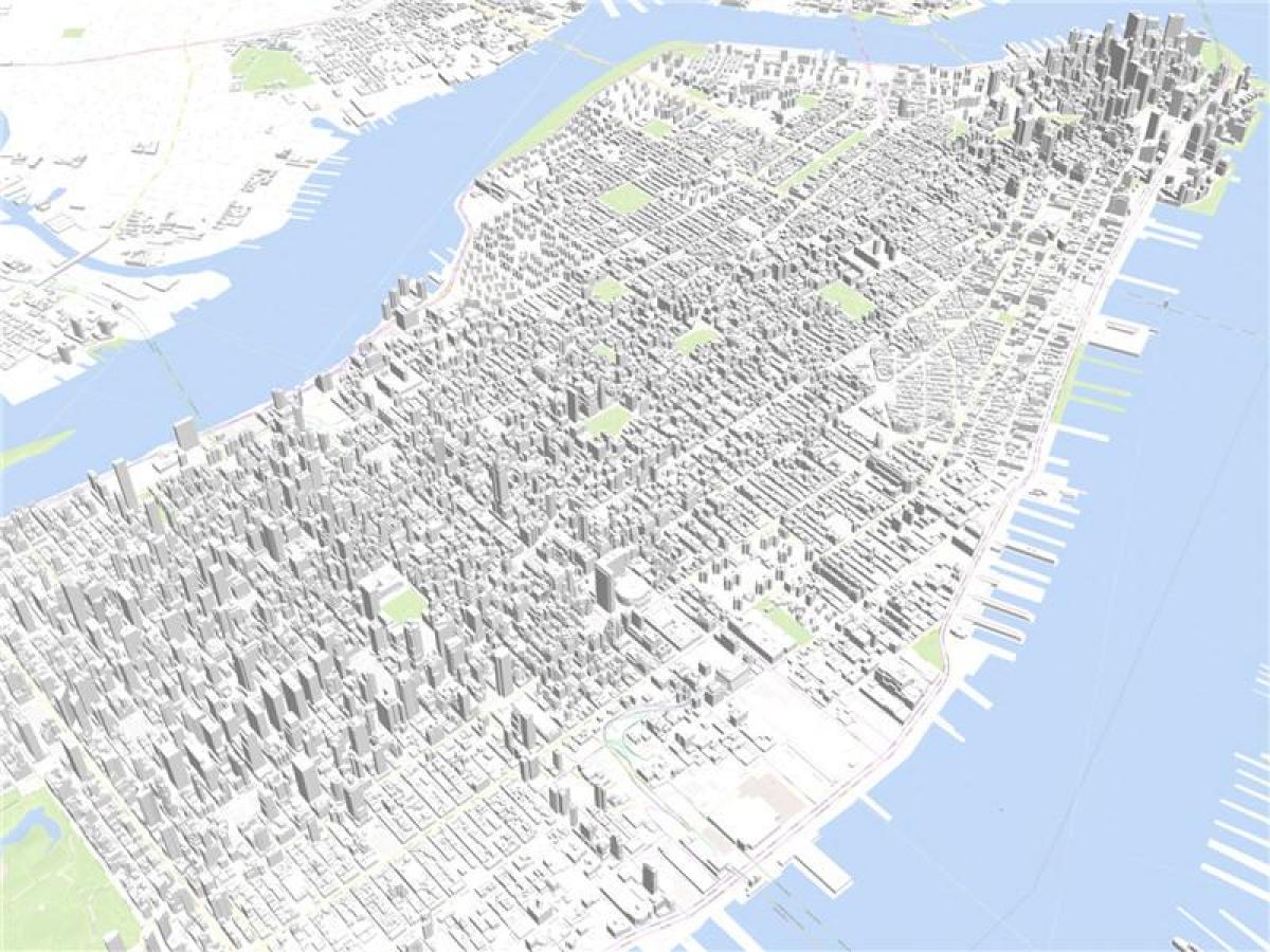 Manhattan 3d mapa