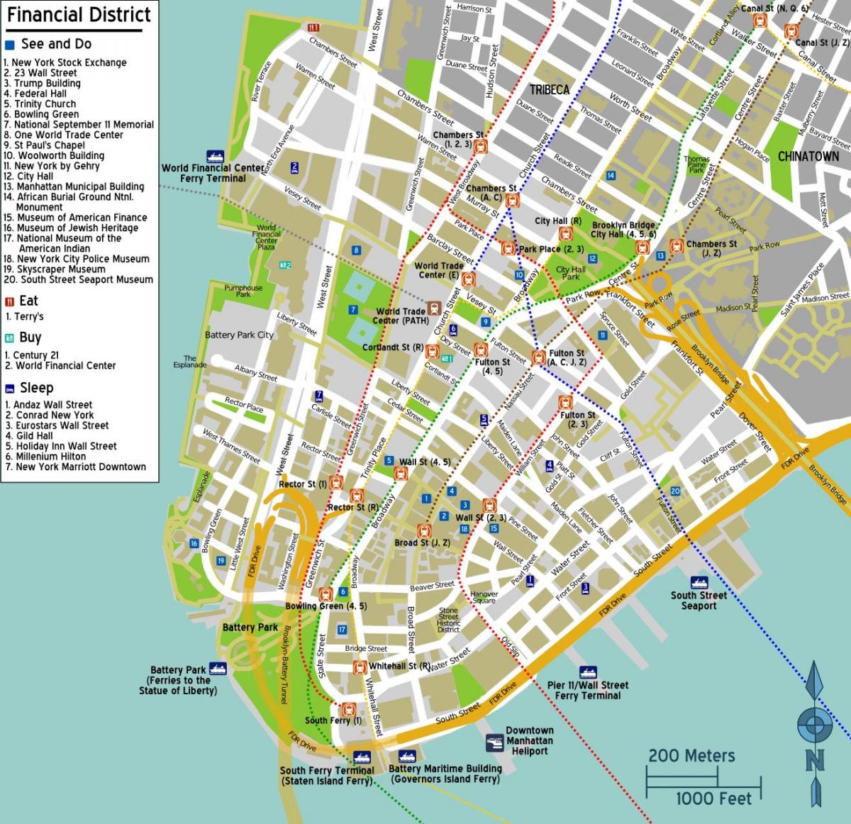 karta u gradu Manhattan ny