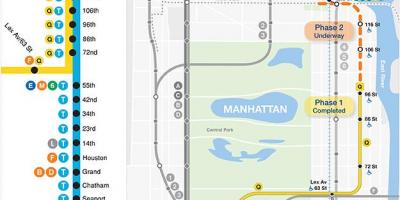 Novi 2 aveniji mapa metroa