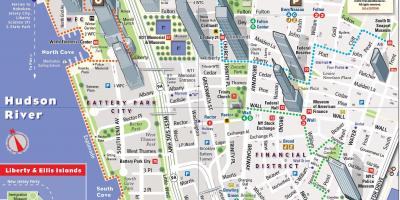 Donji Manhattan turističke mapu