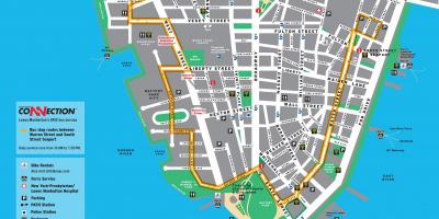 Donji Manhattan hoda obilazak mapu