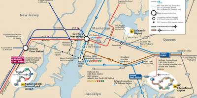 JFK-u Manhattan mapa metroa