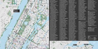 Manhattan bicikl lane mapu