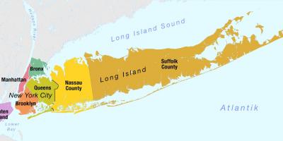 Karta za New York Manhattan i long island
