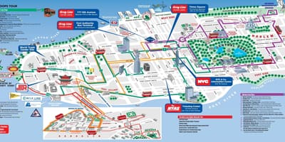 Manhattan turističke atrakcije mapu