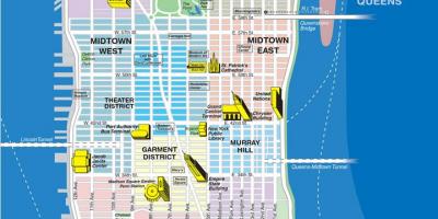Mapa gornji Manhattan naseljima