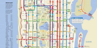 Manhattan autobus mapa sa prestane