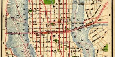 Karta je stara Manhattan
